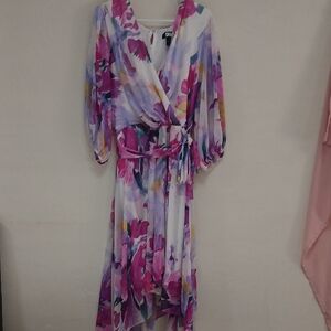 DKNY Multicolor High Low Dress